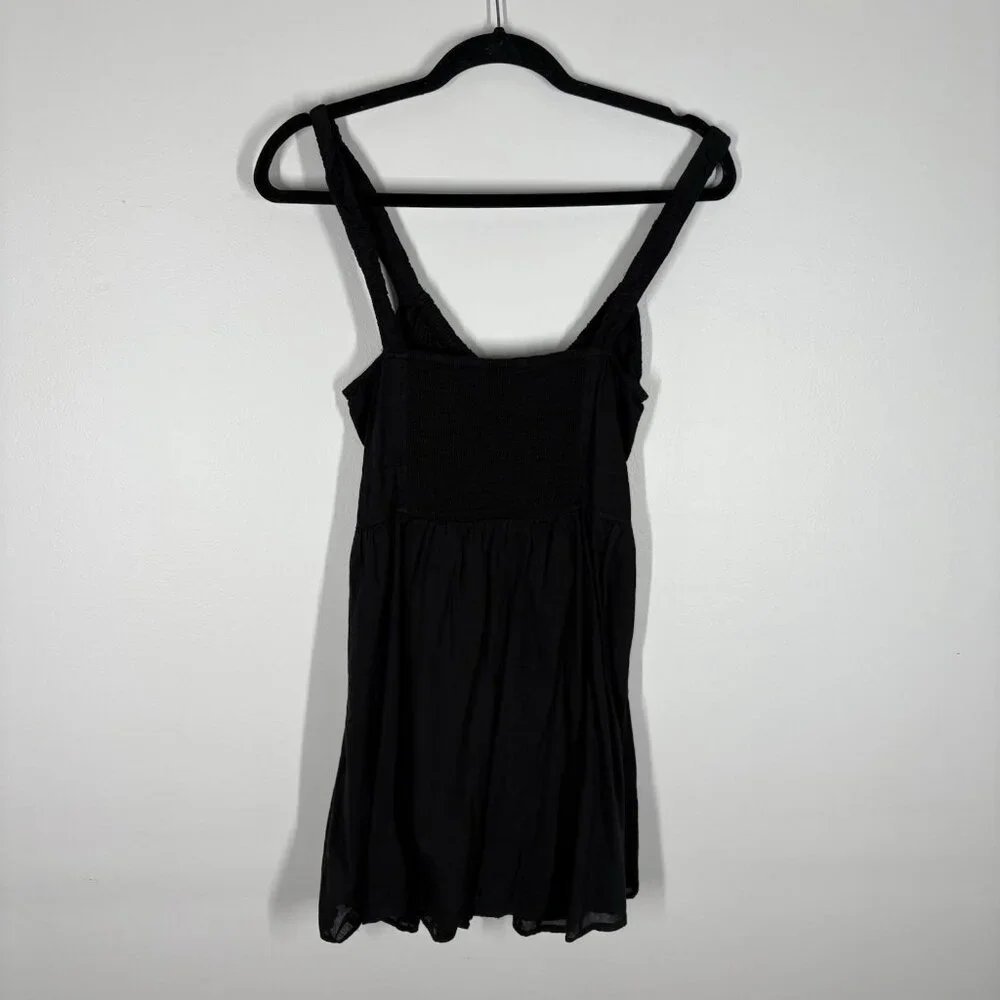BDG Urban Outfitters Women M Black Cotton Boho Grunge Azealia Corset Mini Dress